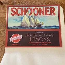 Vintage original paper crate label