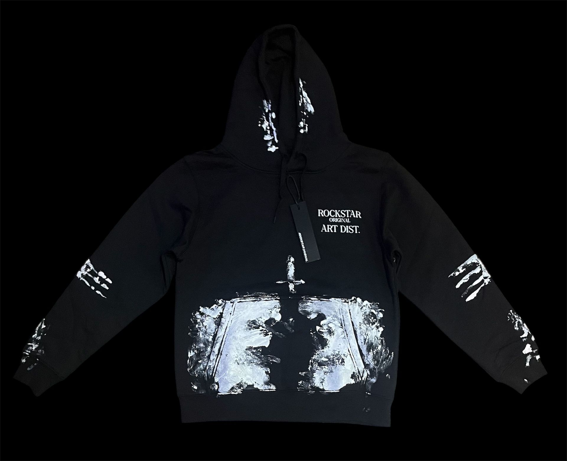 ROCKSTAR Filip Black Graphic Hoodie.