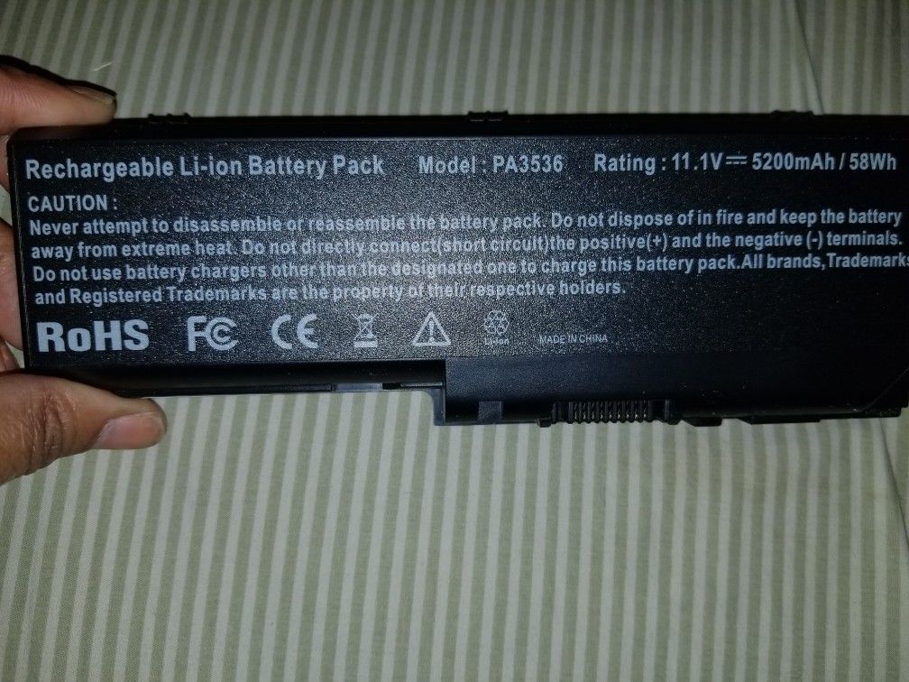 Laptop charger and battery