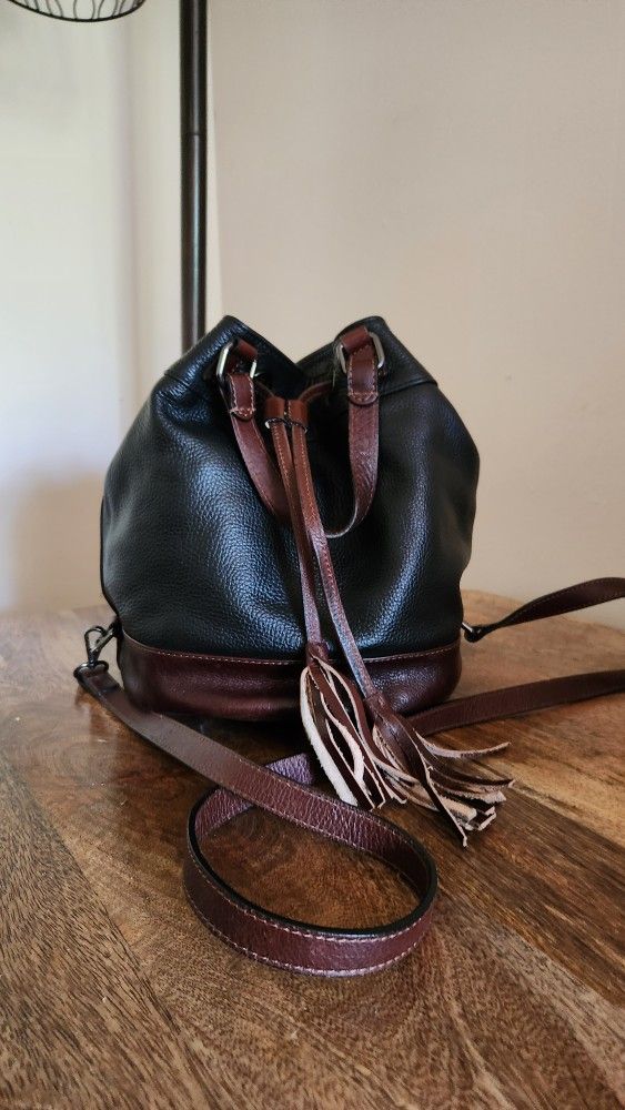 Divina Firenze Leather Bucket Purse