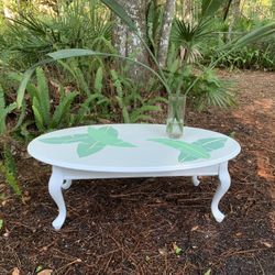 Tropical, Hand-Painted, Artist Created, Accent Table