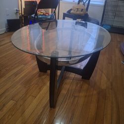 Black Coffee Table Glass Top