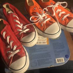 CONVERSE ALLSTAR Sneakers  Size Orange 2, Red 3