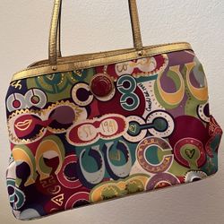 Vintage  Coach Poppy Graffiti Glam Kisslock Bag