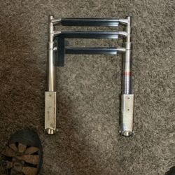 Stainless steel extendable boat rear ladder