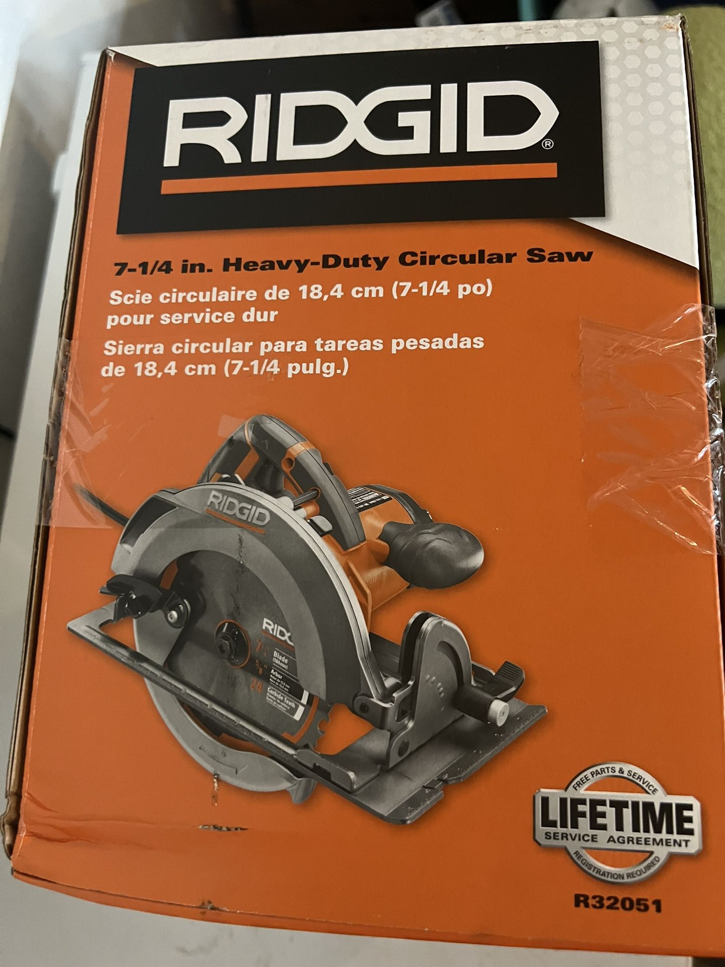 Ridgid 7 1/4 Heavy Duty Circular Saw 