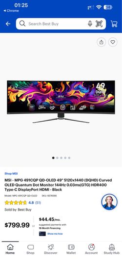 MSI MPG 49inch curved monitor brand new