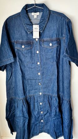 ON 34th Denim Shirt Dress XL New with Tags