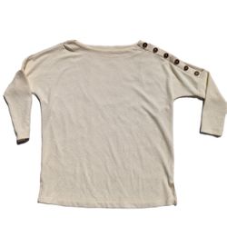 Cream Addition Elle Cowl Neck Shirt with Button Detail Womans