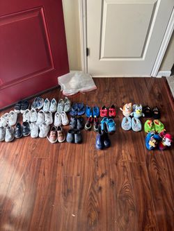 Large Lot of Kids' Shoes and Slippers