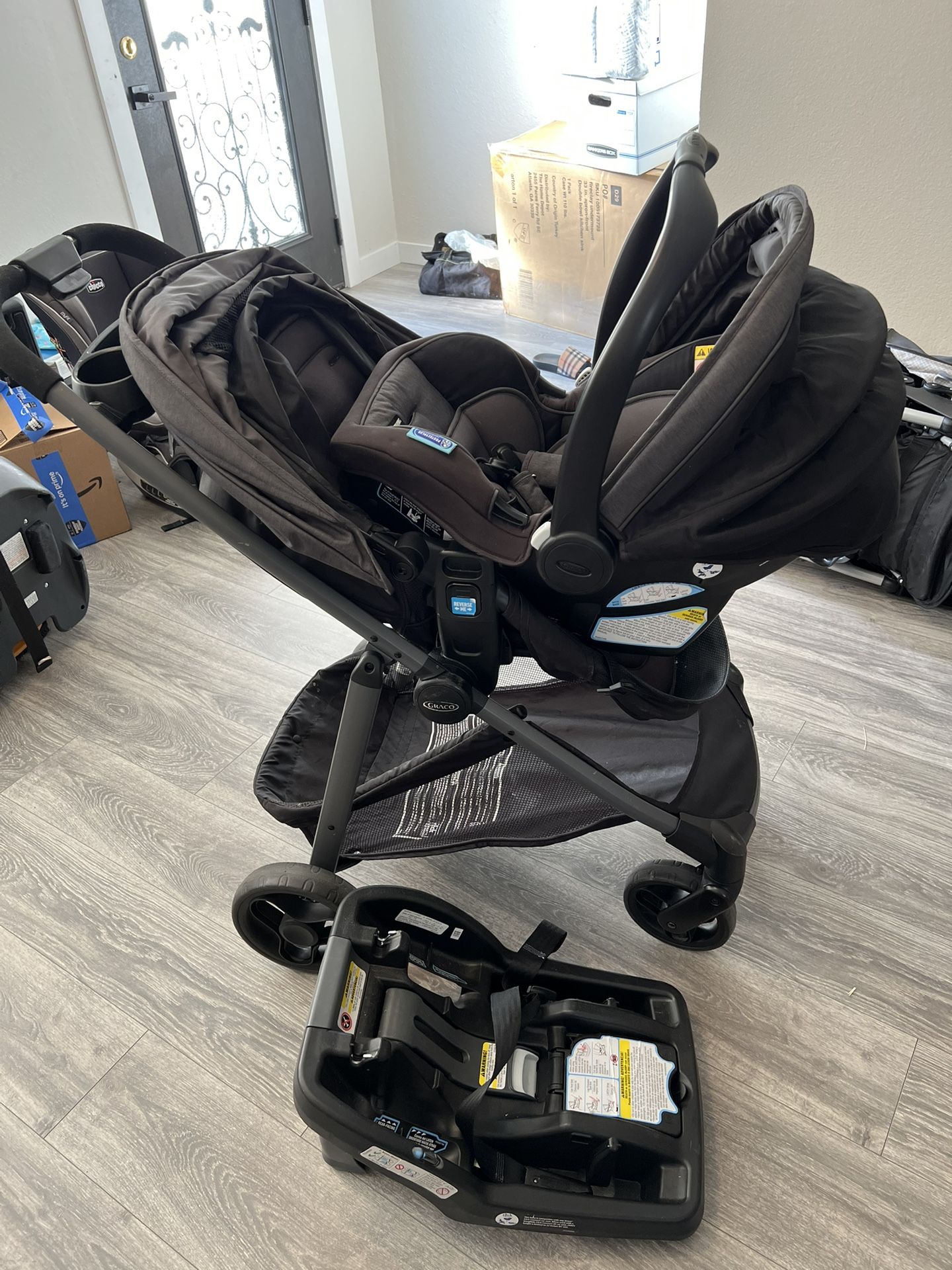 Graco Deluxe Travel System Stroller Base Car Seat Black