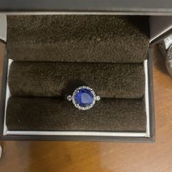 Jared Silver Sapphire Ring