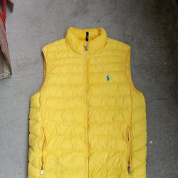 Polo Puffer Yellow Vest Size S 