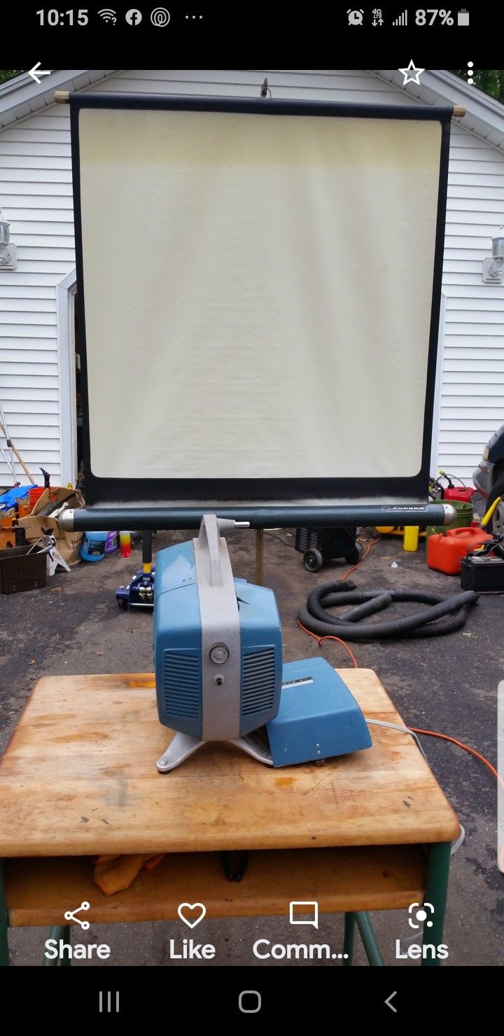 Vintage Projector And Screen