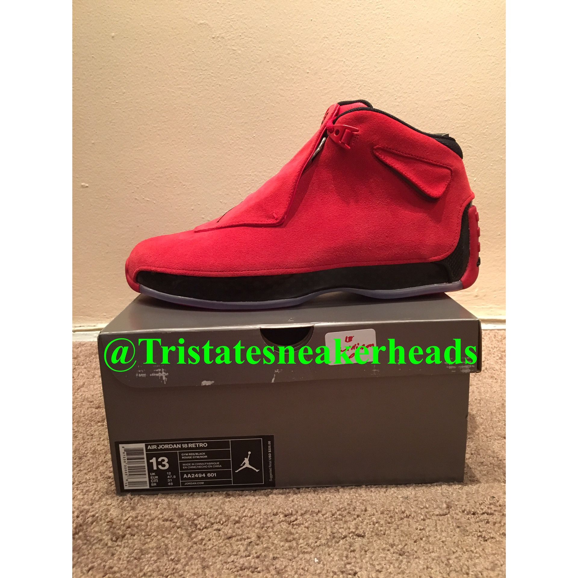 Air Jordan 18 Toro 18's Men's Size 13