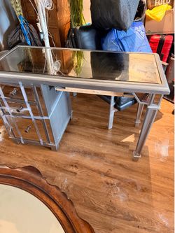 mirrored desk