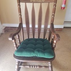 Dark Pine Solid Wood Rocking Chair