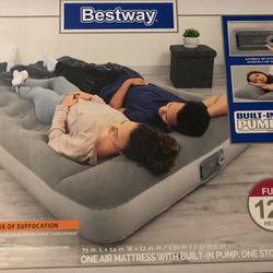 Bestway Air Mattress 12” With Built In Pump New Sealed