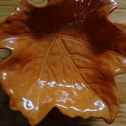 Harvest Ceramic Leaf Bowl Dishwasher Safe And Microwave Safe