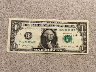 US One Dollar Bill Series 2017A