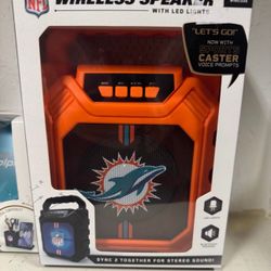 NFL Miami Dolphins Wireless Bluetooth Speaker and office organizer charger lot