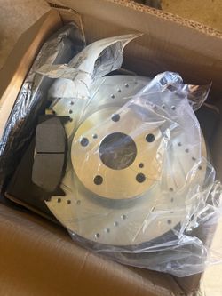 Drilled & Slotted Brake Rotors and Pads Kit