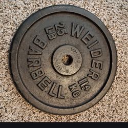 Vintage Weider 25lb Cast iron plate