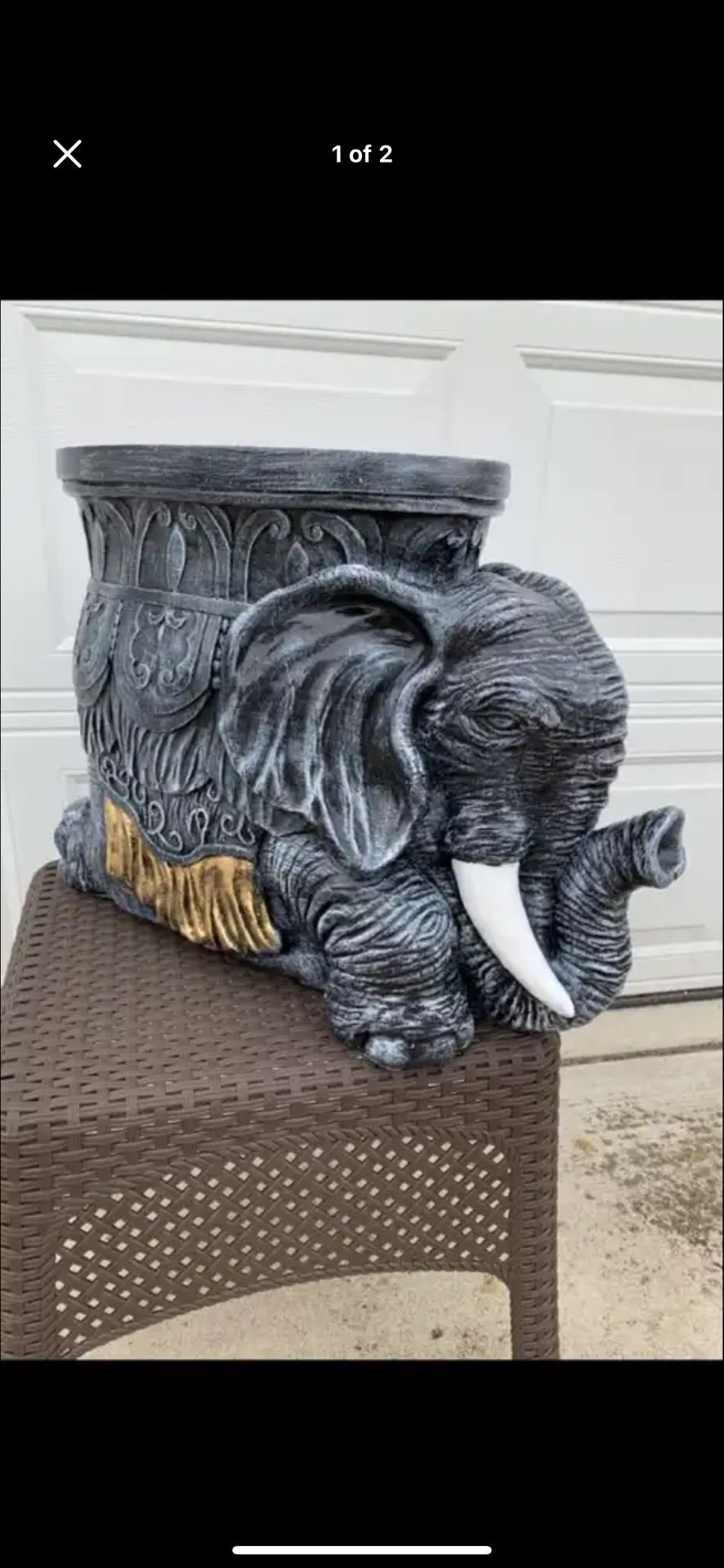 Large Elephant Floor Table