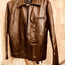 A.P.C Men’s Motorcycle Leather Jacket Size Medium 