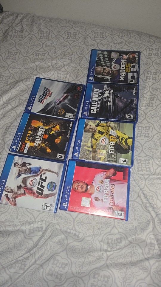 PS4, 2 Controllers & 7 Games  (Can All Be Sold Separately)