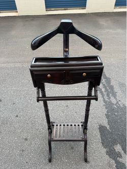 Vintage Mahogany Wood Valet Stand