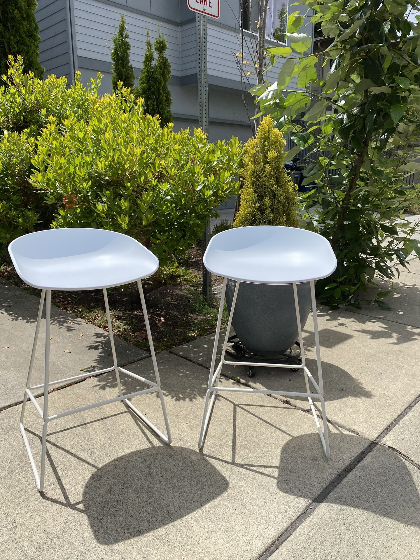 White HAY counter/bar Stools.