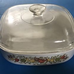 NICE Vintage Corning Ware Spice Of Life Le Romarin A-10-B 17 Casserole With Lid