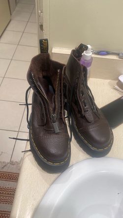 Dr. Martens Brown Leather Platform Boots