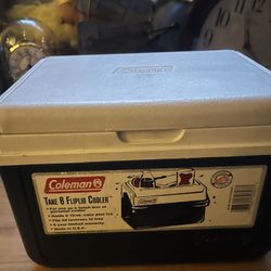 1994 COLEMAN FLIPLID ~ Royal BLUE 5 QT Personal COOLER Lunch Box ~ 5205