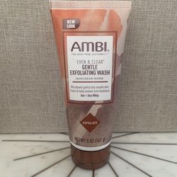 AMBI - Even  Clear Exfoliating Wash    NET WT 5 OZ ( 141 g )   New  / Nuevo   $6 Each   /   $6  Uno  