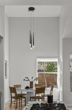 Black frosted LED multi pendant light - retail $1089