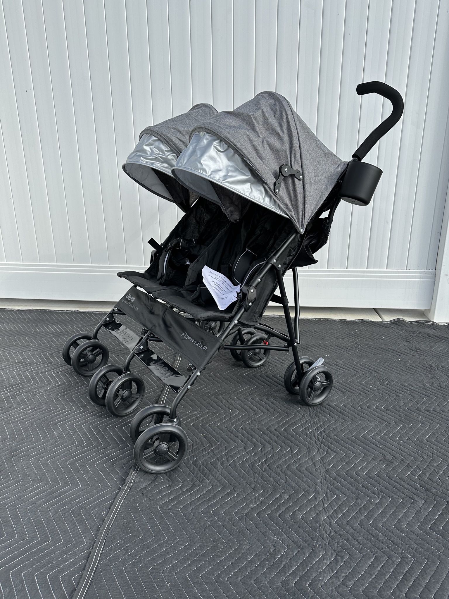 New Jeep Side By Side Stroller / Double Stroller