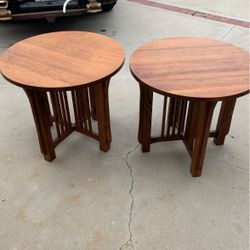 2 Matching End Tables. Solid Wood