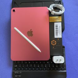 iPad 11th Generation (2025 Newest/Pink) 512GB with pencil, keyboard & accessories (new - warranty)