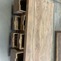6 Drawer Wood Coffee Table