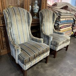 Pair of Wingback Chairs by Gabberto-Harden Furniture