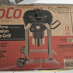 LOCO 22.5 in. SmartTemp Kettle Grill in Black with Stand