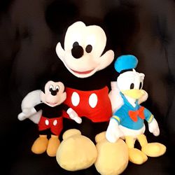 Disney Stuffed Toys, Set Of 3