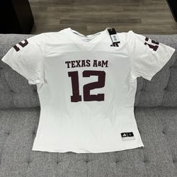 Texas A&M #12 adidas Football Jersey (size XL)