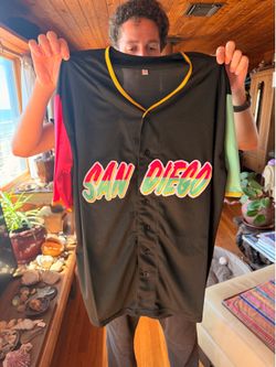 San Diego Padres Fernando Tatis Jr. #23 Black Multi-Color Sleeve Baseball Jersey Brand new in the plastic Medium and Larges available