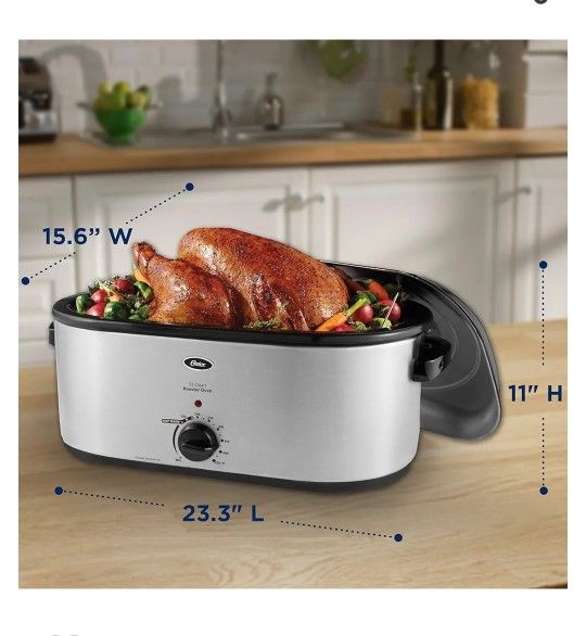 Oster 22 Quart Stainless Steel Roaster Turkey Oven