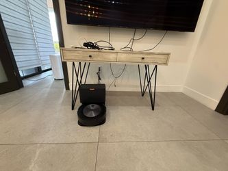 Modern Wood Console Table with Hairpin Legs