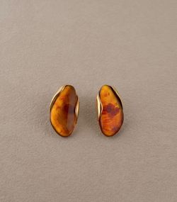 Vintage earrings- Amber