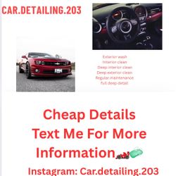 Hey i’m a teen trying to save up for college. i would love to clean ur car. My details are cheap and affordable 